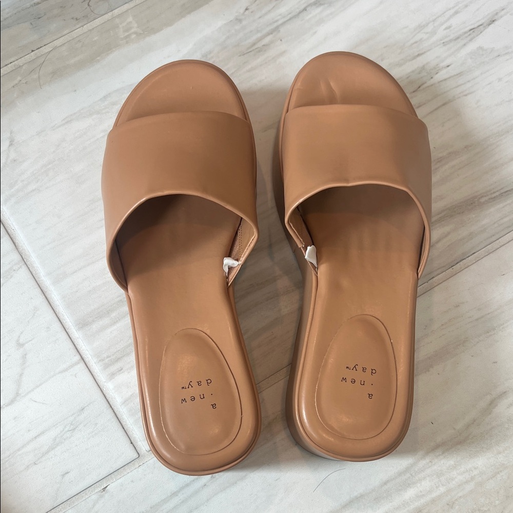 a new day Tan Mules